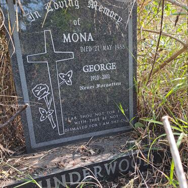 UNDERWOOD George 1910-2001 & Mona -1988