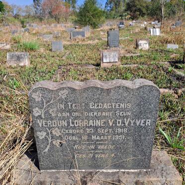 VYVER Verdun Lorraine, v.d.  1918-1951