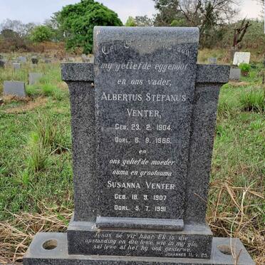 VENTER Albertus Stefanus 1904-1966 & Susanna 1907-1991
