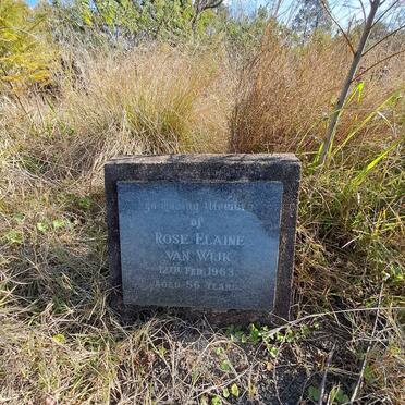 WIJK Rose Elaine, van -1963