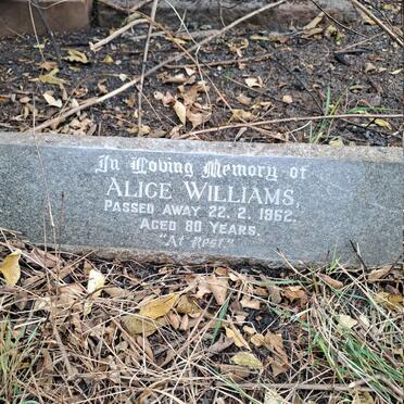 WILLIAMS Alice -1962