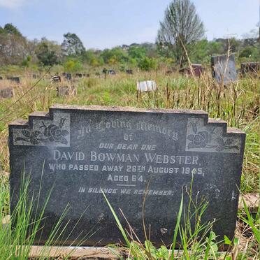 WEBSTER David Bowman -1945