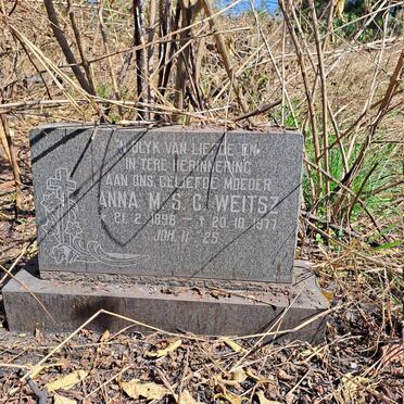 WEITSZ Anna M.S.C. 1898-1977