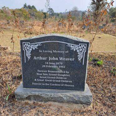 WEAVER Arthur John 1870-1942