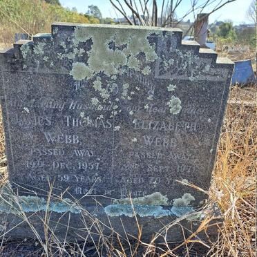 WEBB James Thomas -1957 & Elizabeth -1971
