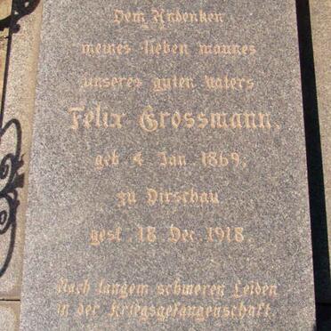 GROSSMANN Felix -1869-1918