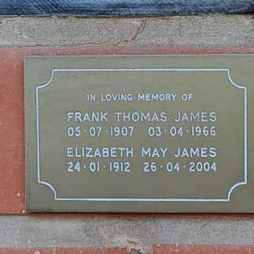 JAMES Frank Thomas 1907-1966 & Elizabeth May 1912-2004