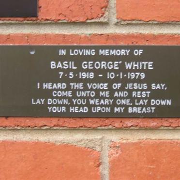 WHITE Basil George 1918-1979