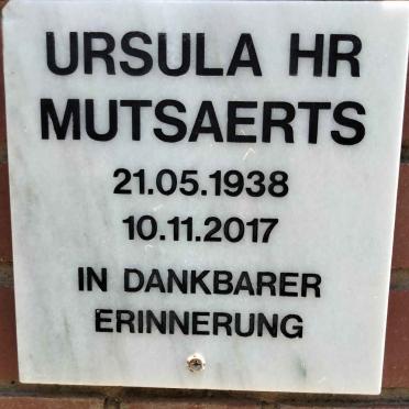 MUTSAERTS Ursula H.R. 1938-2017