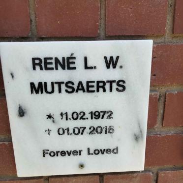 MUTSAERTS Rene L.W. 1972-2016