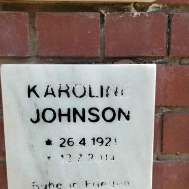 JOHNSON Karoline 1921-2014