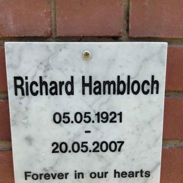 HAMBLOCH Richard 1921-2007