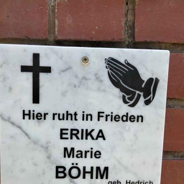 BOHM Erika Marie 1931-1989