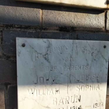 BARON John William 1912-1987 &amp; Louisa Sophia 1914-1987