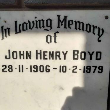 BOYD John Henry 1906-1979