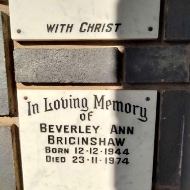 BRIGINSHAW Beverley Ann 1944-1974