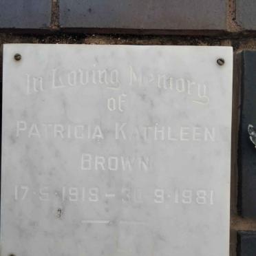 BROWN Patricia Kathleen 1919-1981