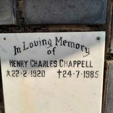 CHAPPELL Henry Charles 1920-1985