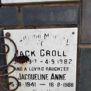 CROLL Jack 1917-1982 :: CROLL Jacqueline Anne 1941-1988