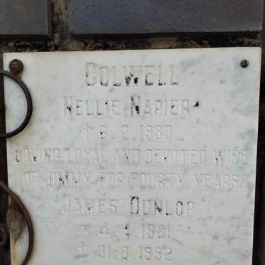 COLWELL James Dunlop 1921-1992 &amp; Nellie Napier -1983