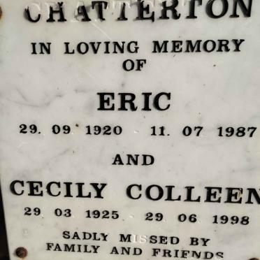 CHATTERTON Eric 1920-1987 &amp; Cecily Colleen 1925-1998