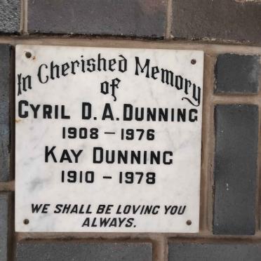 DUNNING Cyril D.A. 1908-1976 &amp; Kay 1910-1978