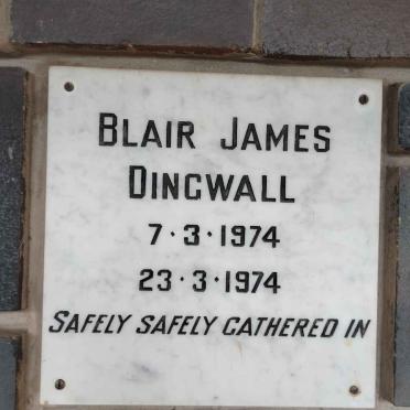 DINGWALL Blair James 1974-1974
