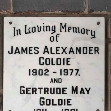 GOLDIE James Alexander 1902-1977 &amp; Gertrude May 1911-1991