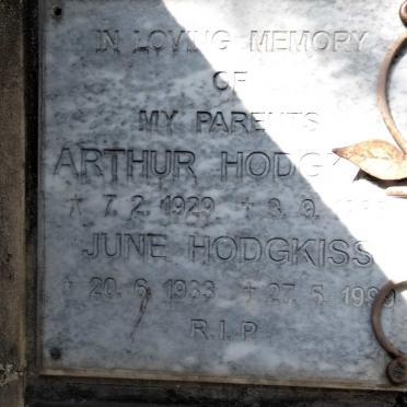 HODGKISS Arthur 1929-19?? &amp; June 1933-1999