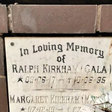 KIRKHAM Ralph 1917-1995 &amp; Margaret 1919-?