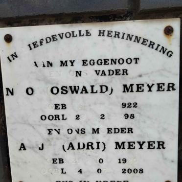 MEYER N.O. 1922-1987 &amp; A.J. 1925-2008