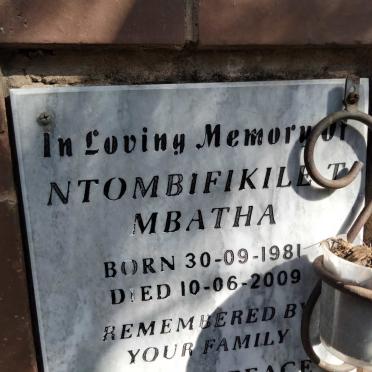 MBATHA Ntombifikile T. 1981-2009