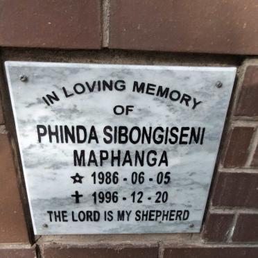 MAPHANGA Phinda Sibongiseni 1986-1996