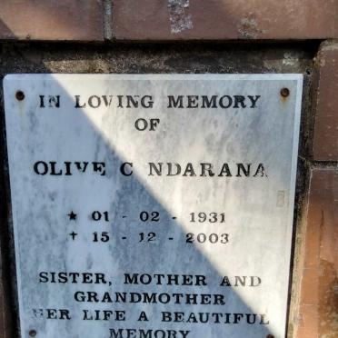 NDARANA Olive C. 1931-2003