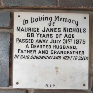 NICHOLS Maurice Janes -1975