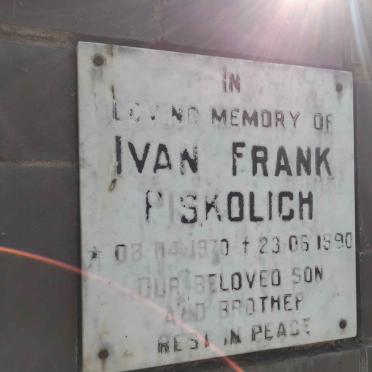 PISKOLICH Ivan Frank 1970-1990