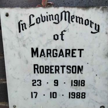 ROBERTSON Margaret 1918-1988