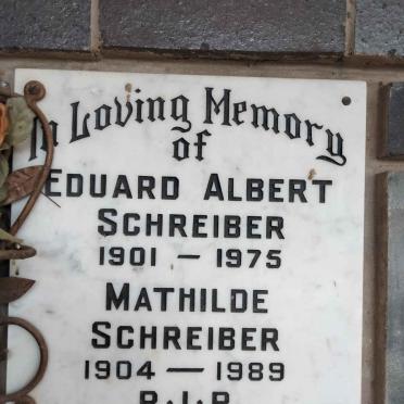 SCHREIBER Eduard Albert 1901-1975 &amp; Mathilde 1904-1989