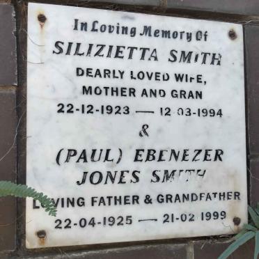 SMITH Ebenezer Jones 1925-1999 &amp; Silizietta 1923-1994