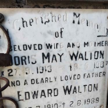 WALTON Edward 1910-1989 &amp; Doris May 1913-1987