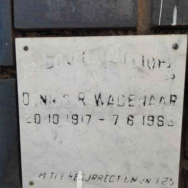 WAGENAAR Dennis R. 1917-1983