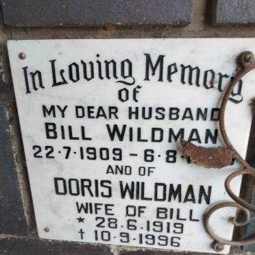 WILDMAN Bill 1909-? &amp; Doris 1919-1996