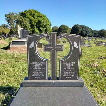 ANDREWS Anthony Jayse 1950-2003 :: CROUCH Fabian John 1971-2020