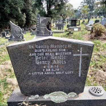 ADDIS Peter Leslie Henry 1975-1976