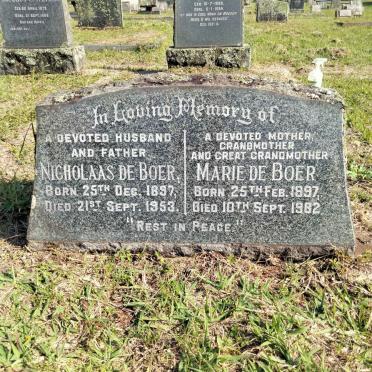 BOER Nicholaas, de 1897-1953 &amp; Marie 1897-1982