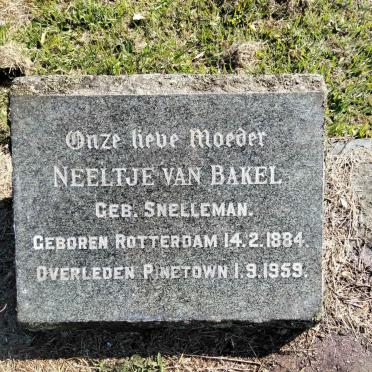 BAKEL Neeltjie, van nee SNELLEMAN 1884-1959