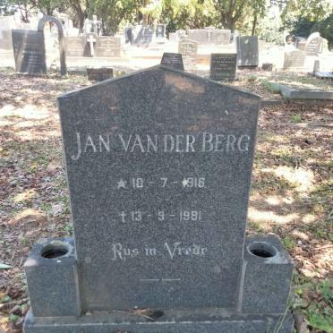 BERG Jan, van der 1916-1981