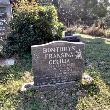 BONTHUYS Fransina Cecilia formerly VERWEY nee DU PREEZ 1929-1994