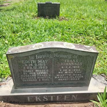 EKSTEEN Frans Johannes 1913-1994 & Edith May 1915-1983