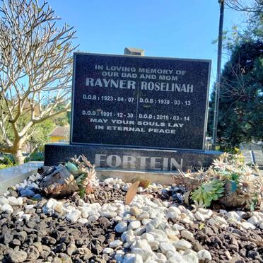 FORTEIN Rayner 1923-1991 & Roselinah 1938-2019